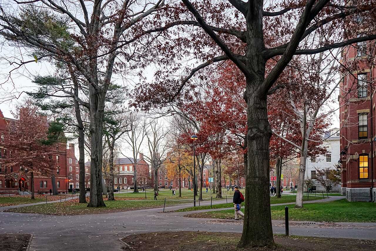 Harvard Yard in Cambridge, Massachusetts